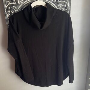 Black Tape Cowl Neck Sweater